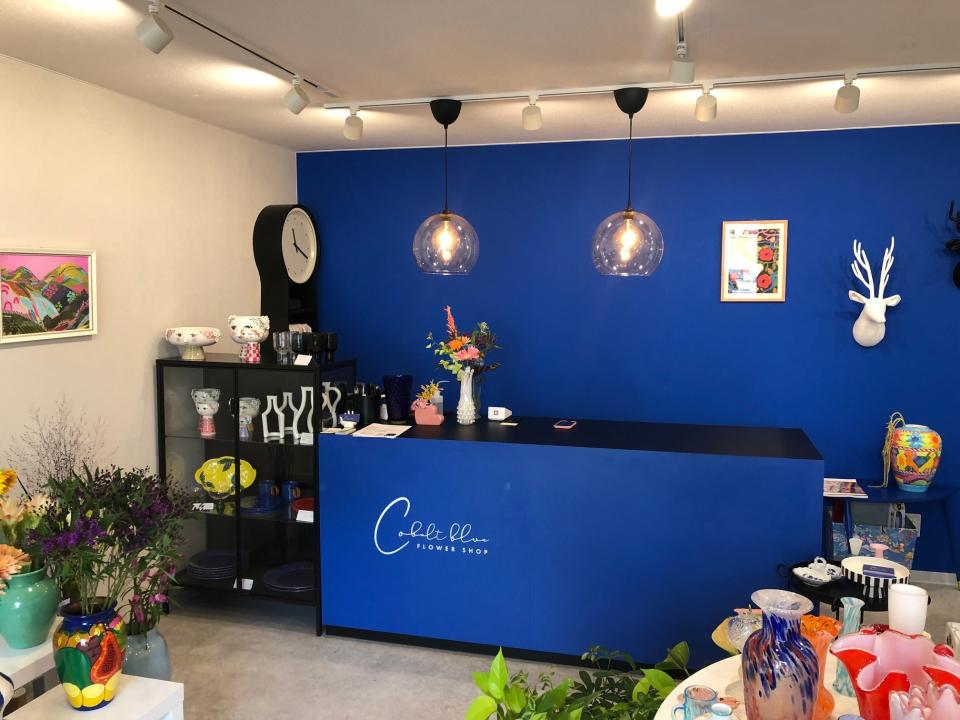 岡山市内生花雑貨店内装　設計・施工の画像